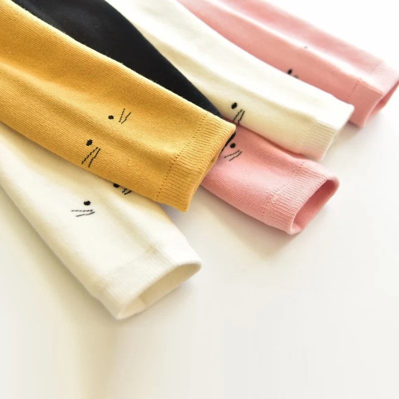 Оптовая продажа осенне-зимняя однотонная облегающая одежда в рубчик для девочек детские колготки леггинсы