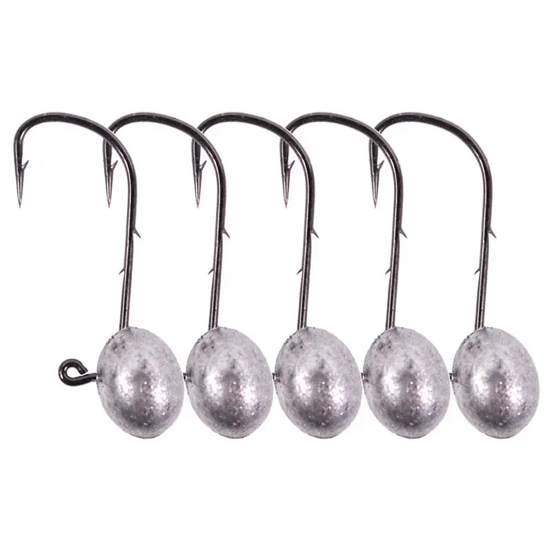 50pcs/bag Aji Head Hook with Mustad hook 1g-7g Rock Fishing Hooks Finesse Lure Fishing jig head double barbs