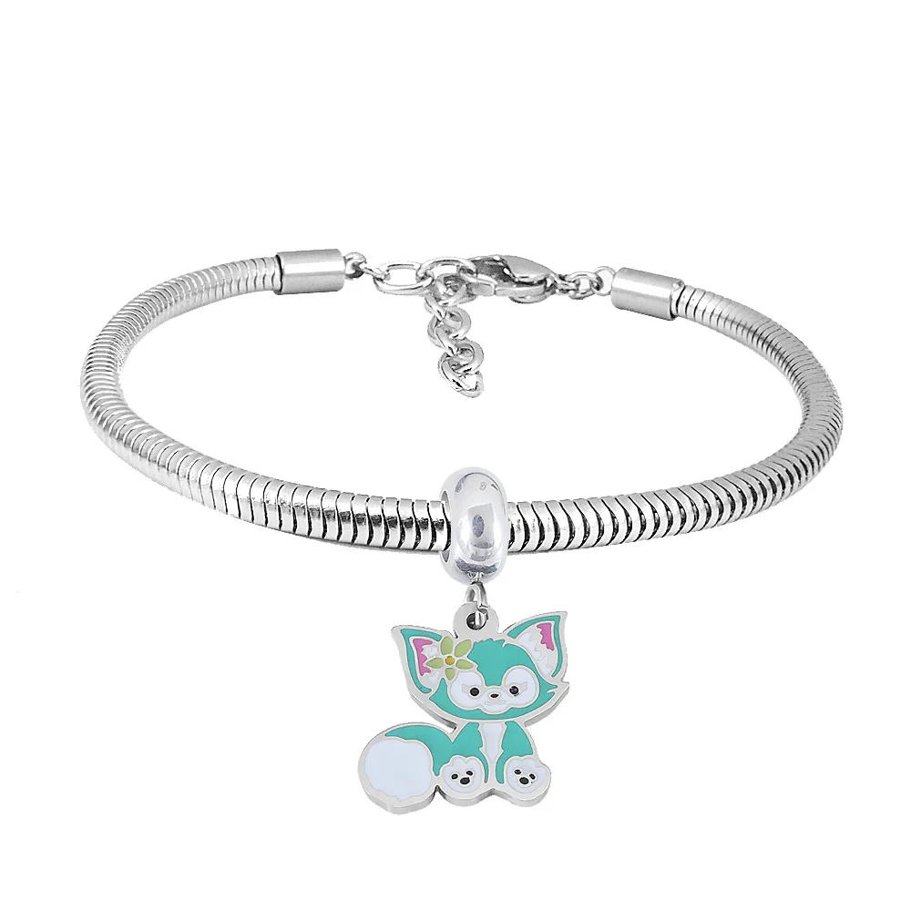 Marvel Series Pendant DIY Jewelry Stainless Steel Bracelet Charm Lucky Clover Bracelets For Family