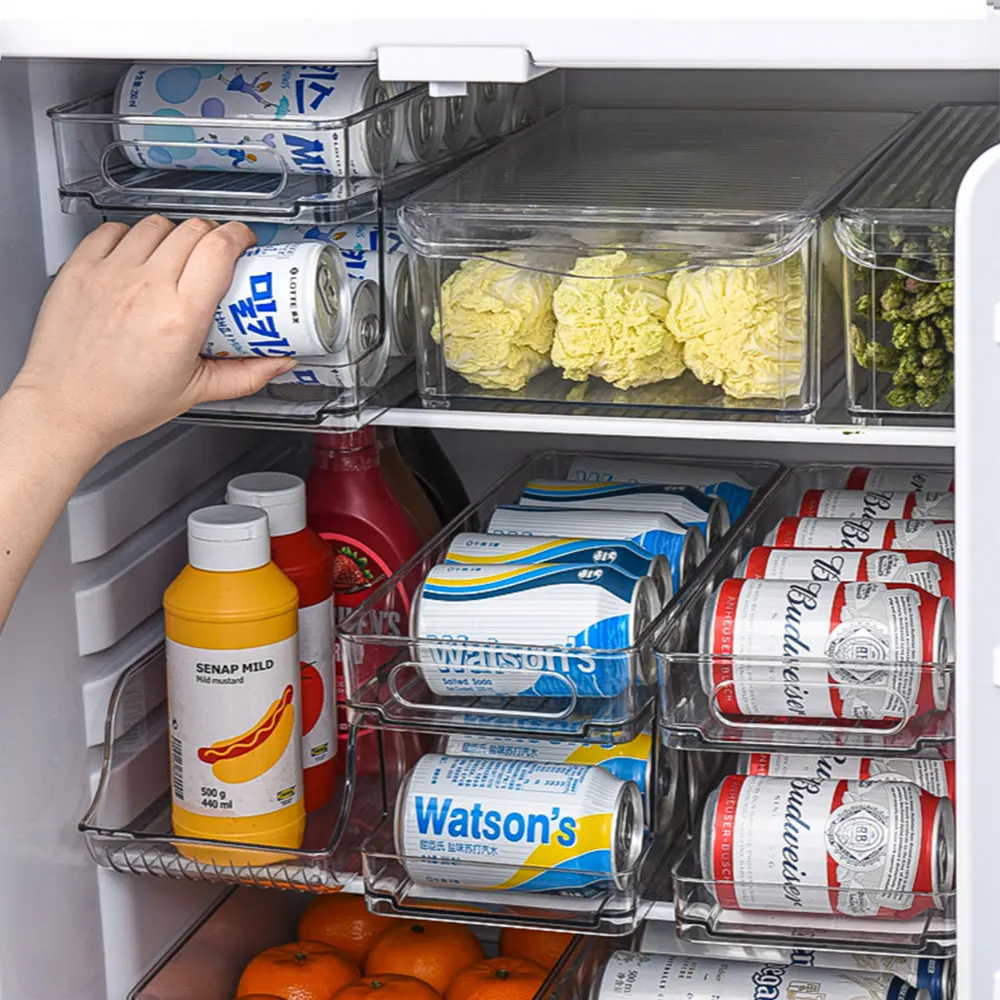 Cheap Freezer Milk Organizer Beer Beverage Refrigerator Storage Box Pet Plastic T