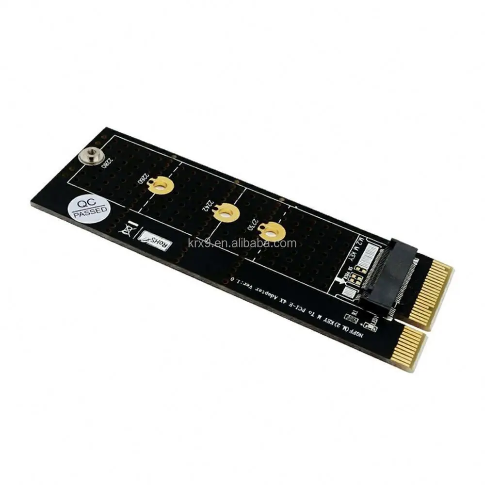 M.2 NGFF Key-M Nvme SSD Adapter to PCI-E X4 PCIe 4X Riser Card  Vertical Installation