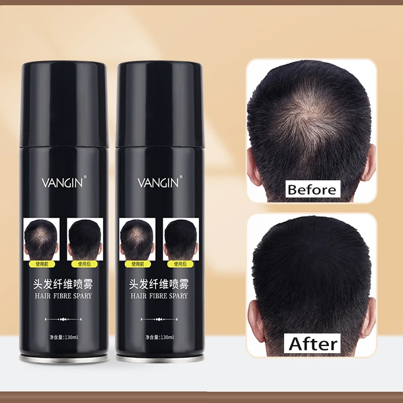 VANGIN 130ml Hot Sale Hair Styling Products Color Fiber Spray for Men Women