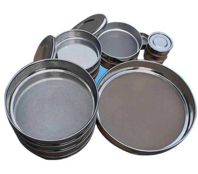 4-200 Mesh 6-0.075mm Aperture 20cm 30cm 50cm Lab Standard Test Sieve Stainless Steel standard test sieve