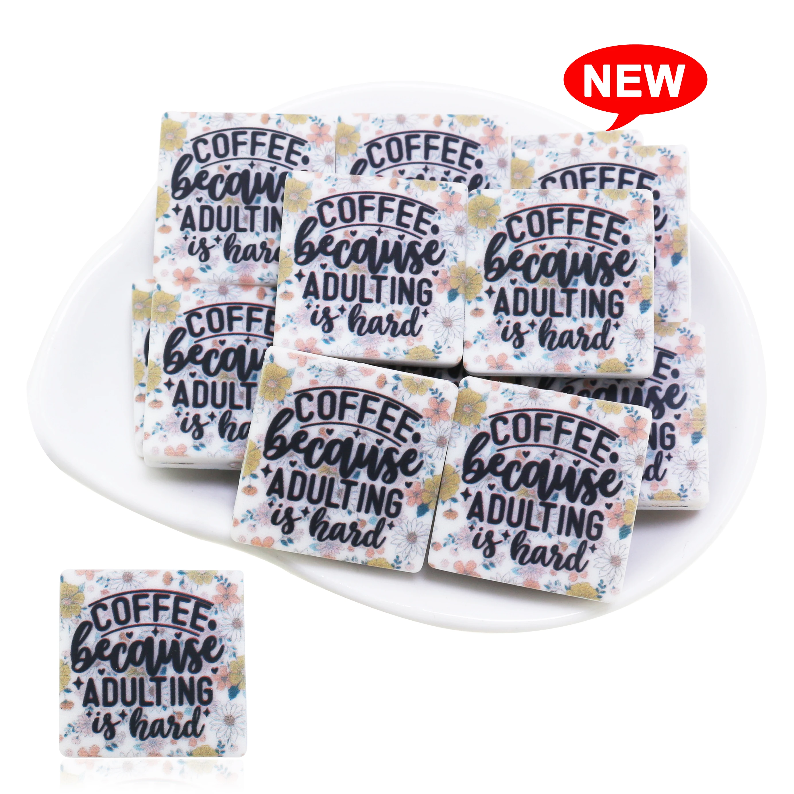 Free Samples Factory Custom Focal Beads Silicone Printing Bead Character For Pen Making DIY Pacifier Clip Accessories Jewelry