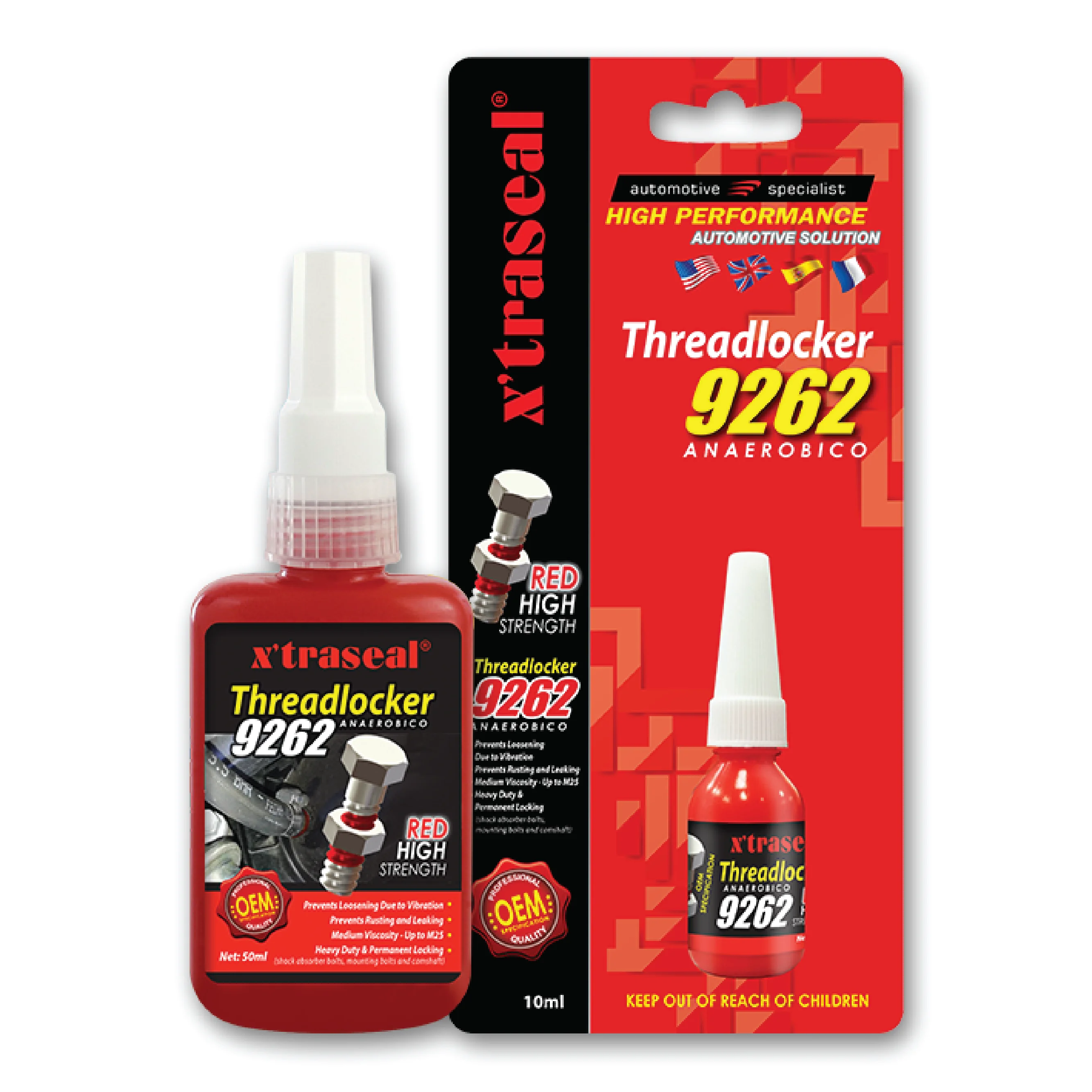 Hot Arrival Red High Strength Threadlocker Adhesive Heavy Duty and Permanent Locking Thread Lock Glue