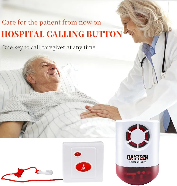 Daytech JH003 1-1 Waterproof Call Button Wireless SOS Emergency Alarm For Elderly Personal Attention 433Mhz