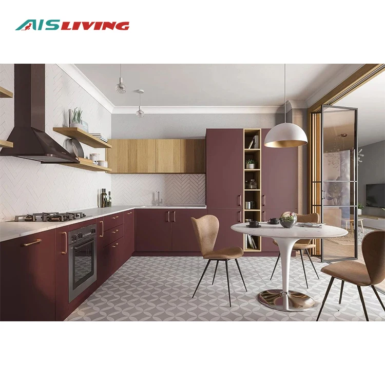 Custom North American Simple Design Classic Flat Pack Glossy High Quality Solid Maple Wood Modern White Shaker Kitchen Cabinets