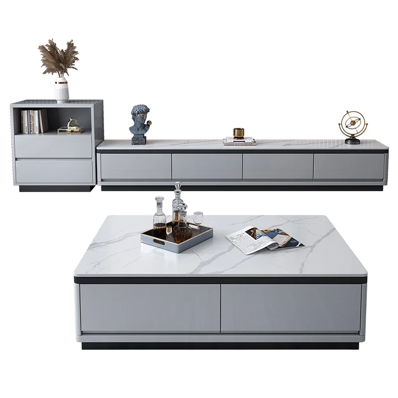 High quality Wholesale tv cabinet modern luxury living room furniture tv stands with coffee table