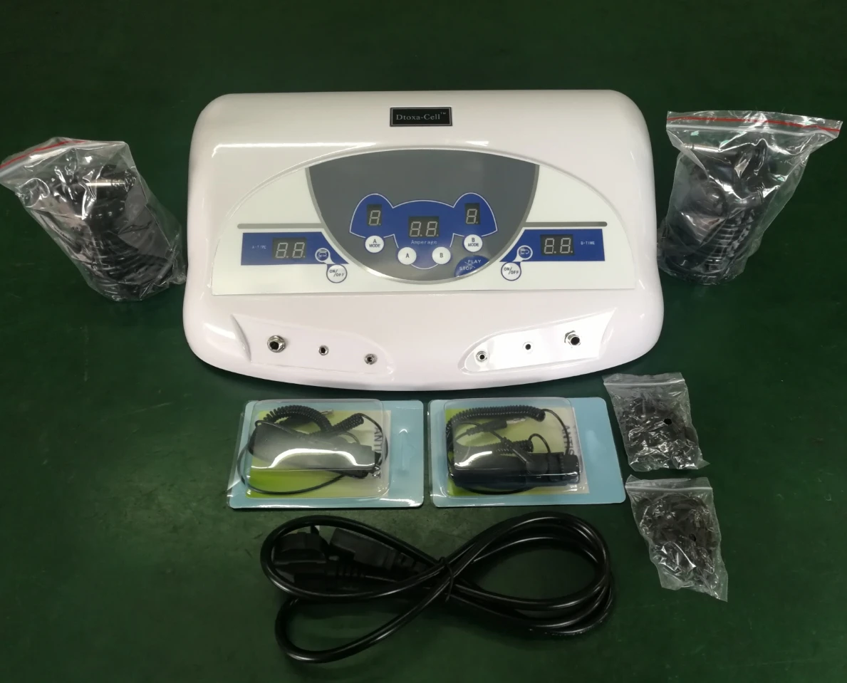 New Portable 2 Array With Mp3 Player For 2 Users Spa Professional Cleanse System Ion Bath Dual Ionic Detox Foot Machine