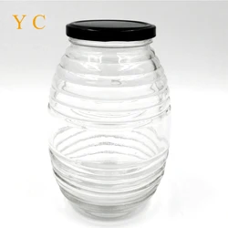 100ml 250ml 500ml 750ml Custom Round Bee-shaped Glass Honey Jar With Lid