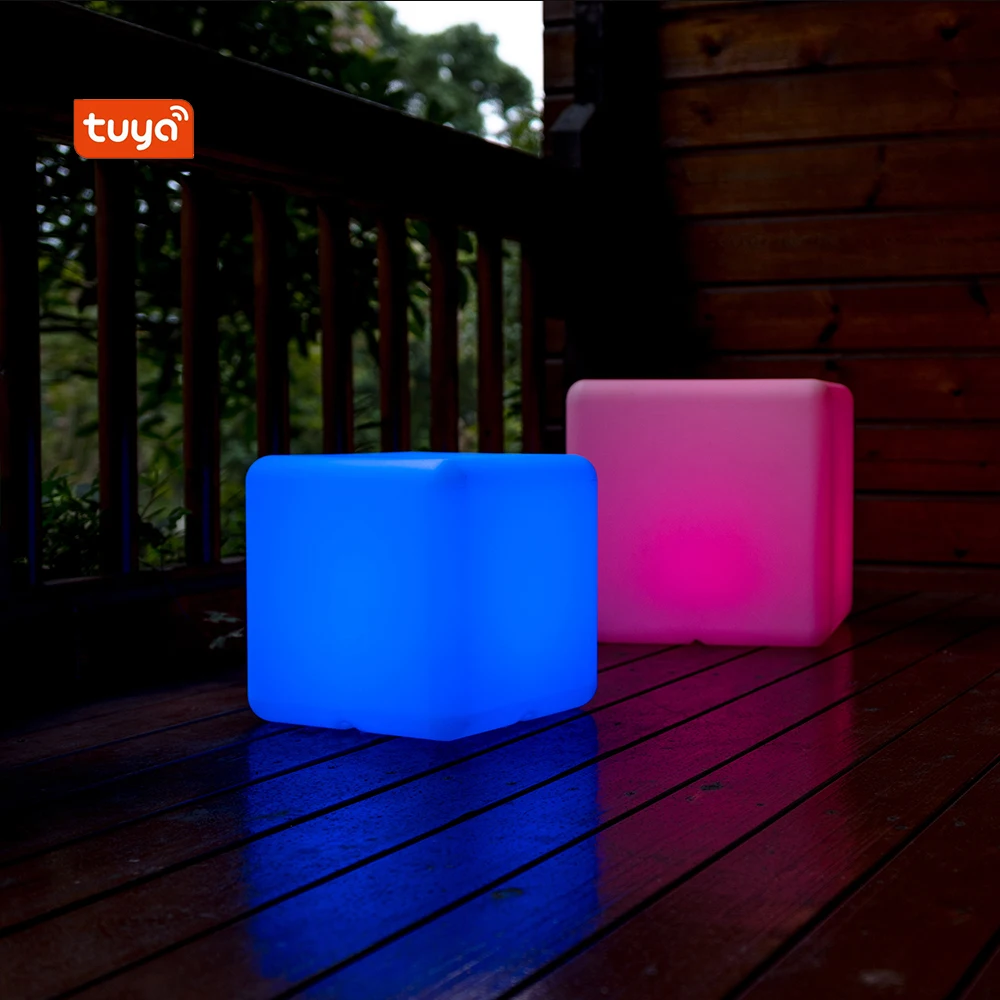 300x300 мм верхнее умное управление газон садовые кубические светильники для наружного освещения