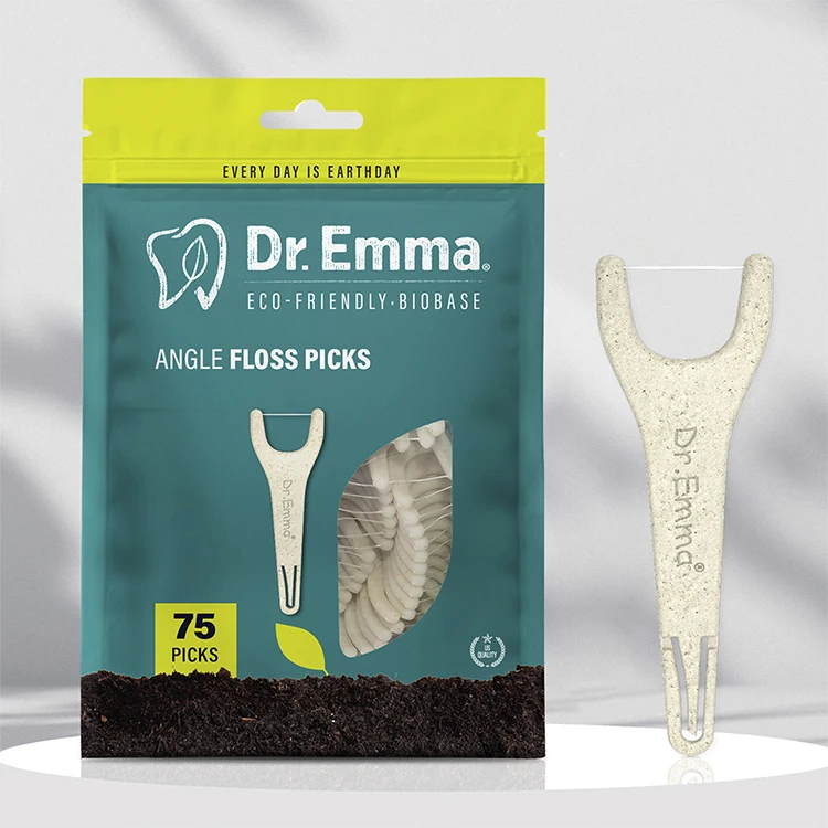 Eco Friendly Y Shape Toothpicks Mint Dental Picks Food Grade Handle Floss Sticks Dental Floss Picks