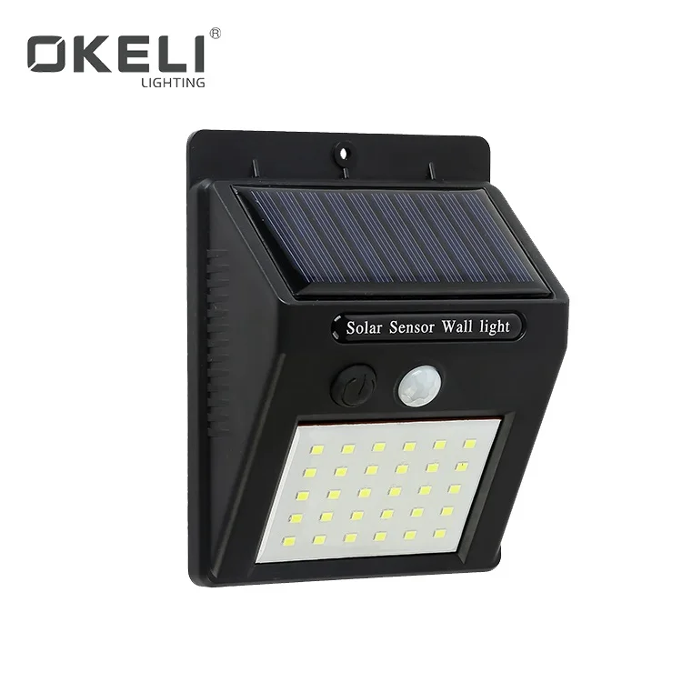 OKELI Hot Selling Hot Selling 20 LED solar Powered Wall Mounted Outdoor Garden Solar Wall Light