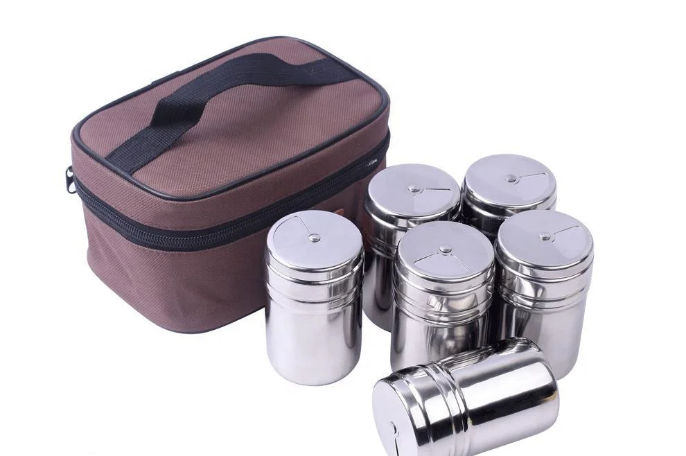 Kitchen supplies stainless steel seasoning bottle stainless steel barbecue seasoning container camping outdoor seasoning bottle