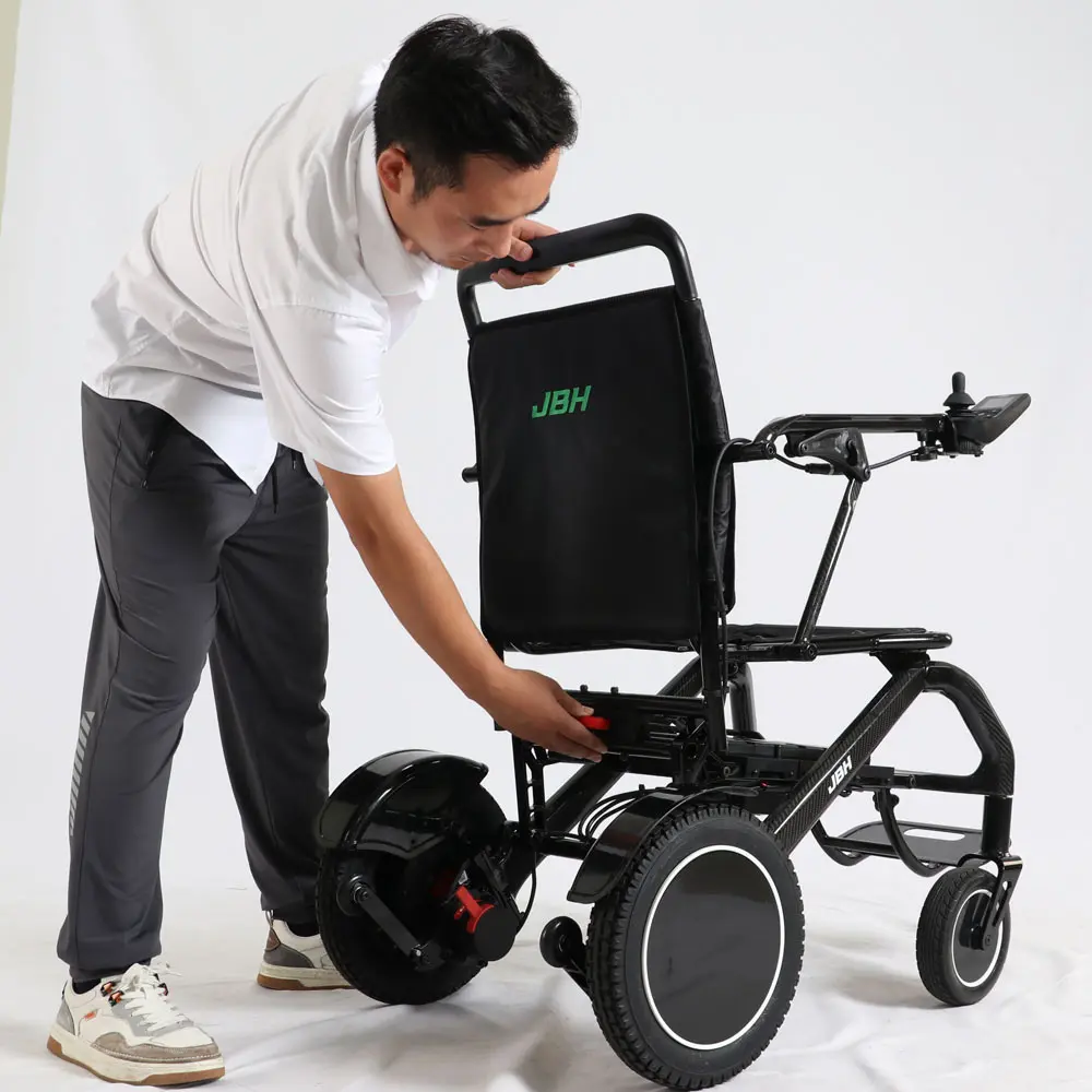carbon fiber lithium battery Motorized majestic electric Wheelchair with batteries