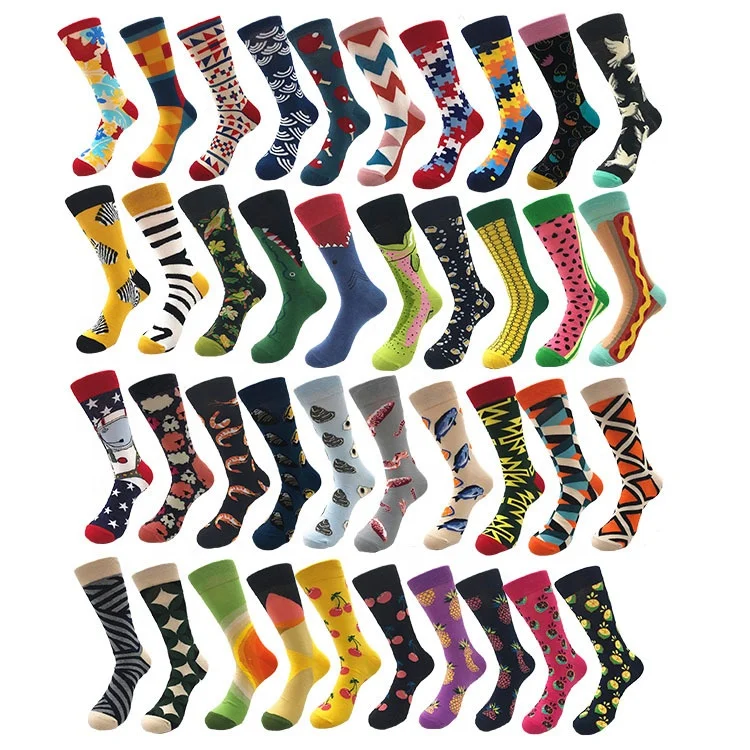Factory Custom Fashion Breathable Mens Cotton Crew Dress Socks