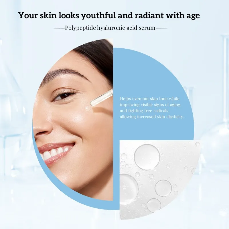 Peptide Hyaluronic Acid Essence Customizable Wholesale Moisturizing Hydrating Facial Repair Serum 30ML Skin Care Products