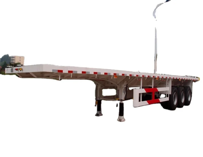 transport large cargo factory direct 3 Axle 40ft Flat Bed Trailer/Flatbed Truck Trailer tractor trailer truck