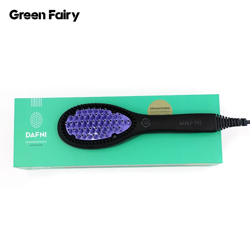 
2 in 1 ptc heating ionic brush hair straightener hair brush straightener comb 