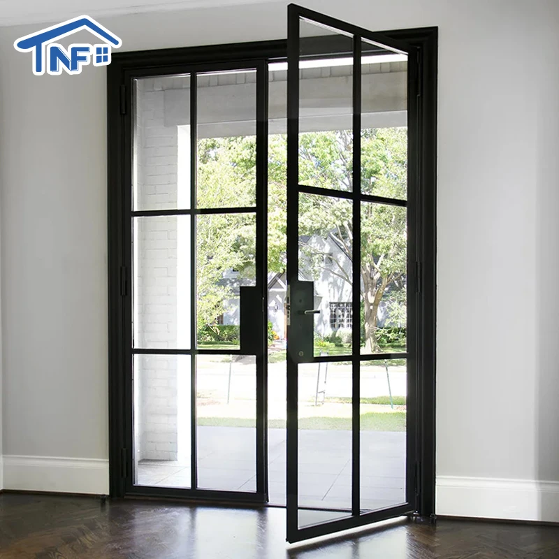 Factory wholesale aluminum alloy doors custom double glazed casement glass doors thermal break sliding glass door