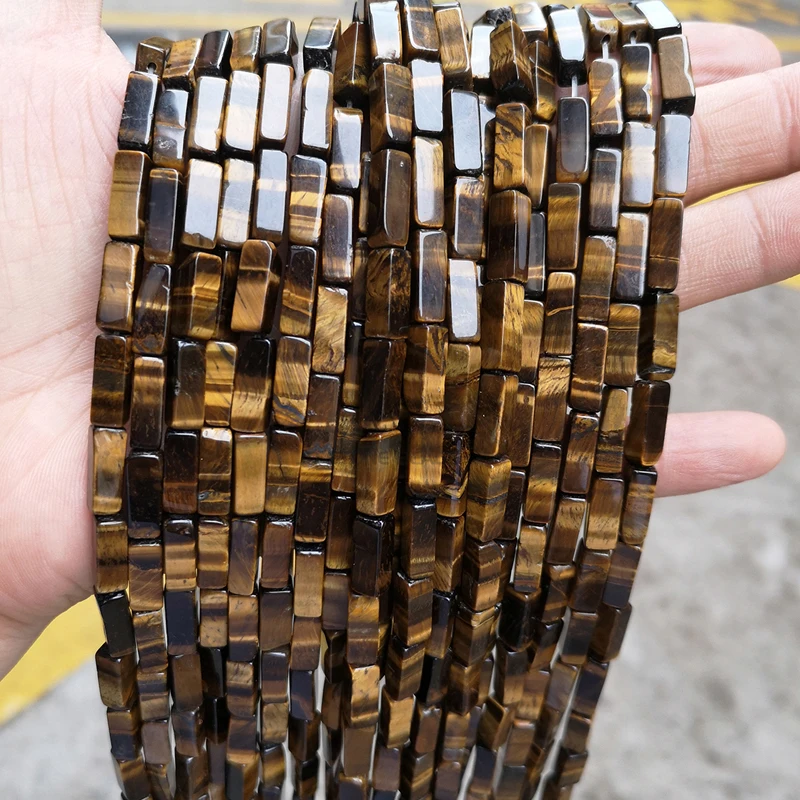 4*13mm Natural Red Agate Square Shape Aventurine Jade Gemstone Loose Stone Beads for Making Necklace