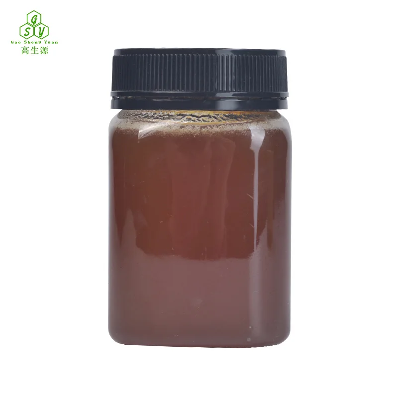 
Black capped plastic bottle of lychee honey naturally matured honey 