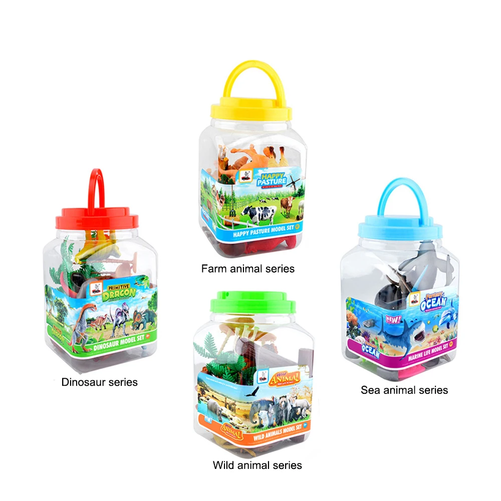 Farm sea wild animal dinosaur model set plastic new toy 2023 for kids diy mini park
