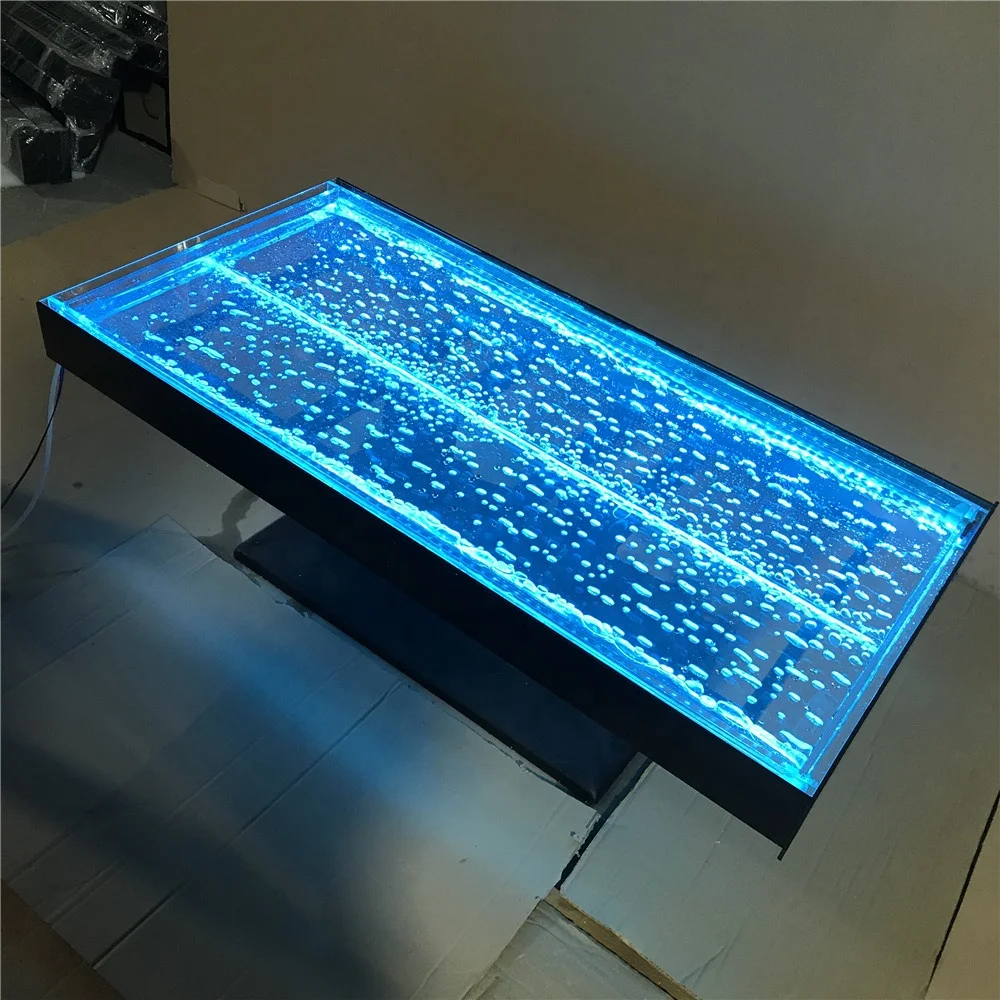 
Customized LED water bubble wall design waiting room coffee table  (60471377468)