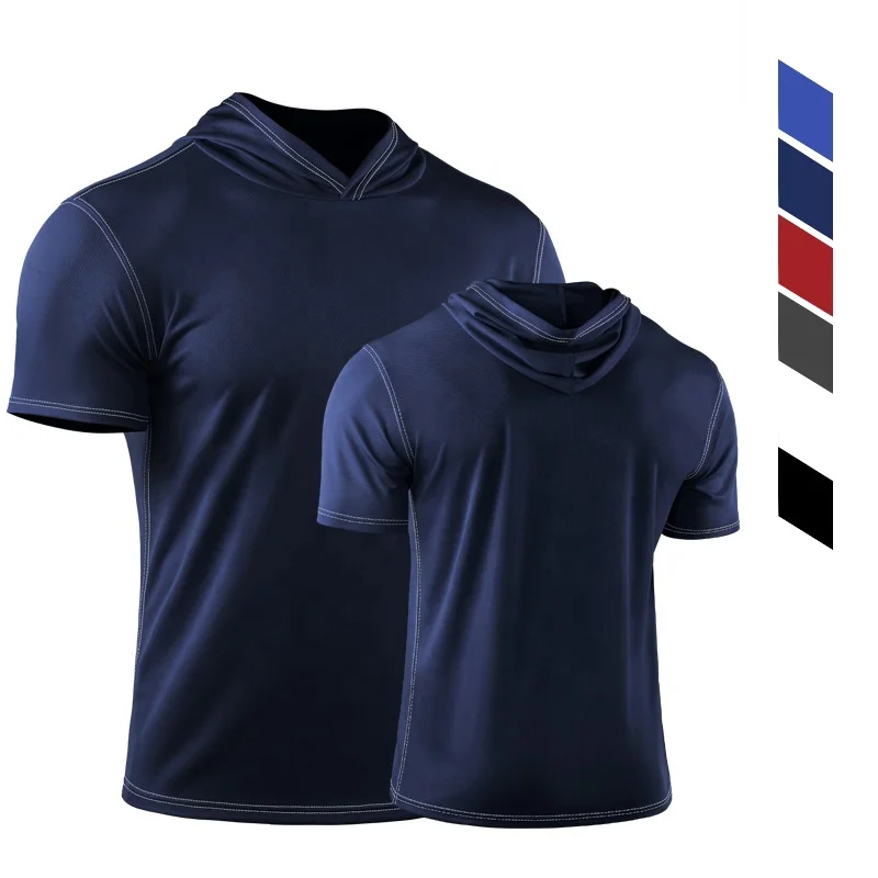 Gym Apparel Moisture Wicking Workout Polyester Dry Fit Mesh Short Sleeve Athletic Top Sport Plus Size T-shirt For Mens