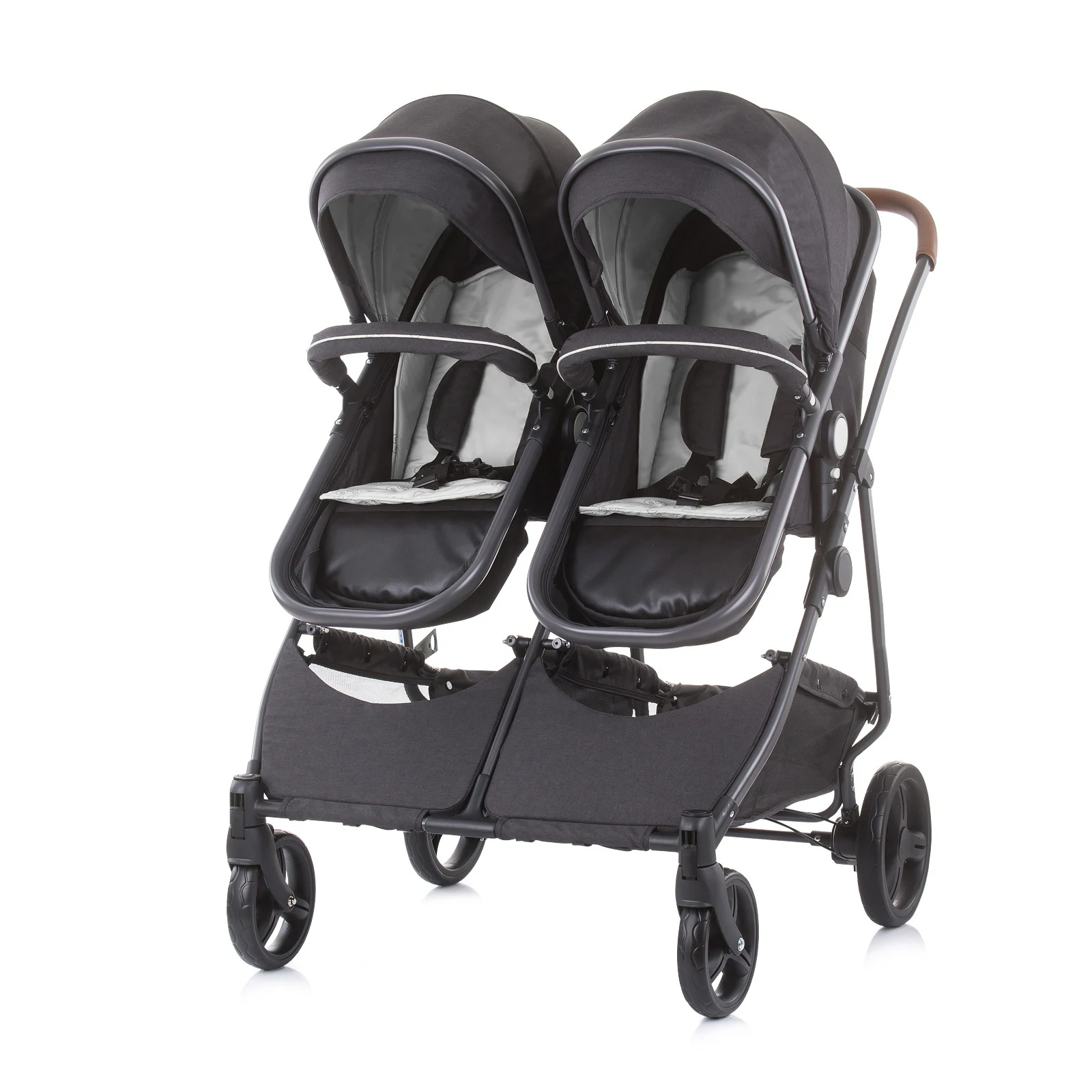 Twin Stroller Double Pushchair Baby Stroller with Reversible Seat Convertible to Carrycot