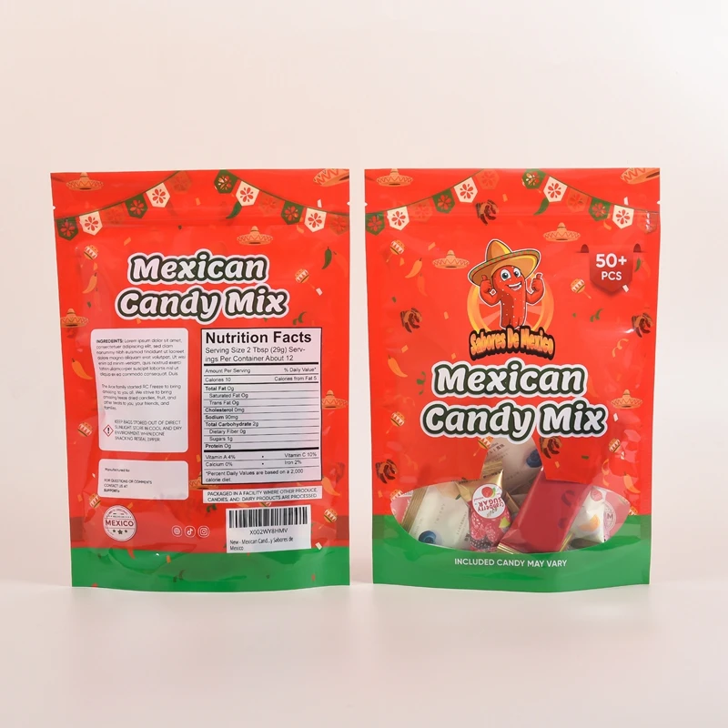 Colour Zip Lock Plastic Gold Metallic Colored Standup Mylar Stand Up Pouches Ziplock Bag For Food Package With Clear Window