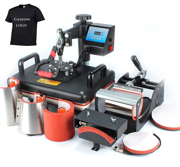 Factory sale 8 In 1 Combo Heat Press Machine Cup Magic Mug T-Shirt Printing Machine direct t-shirt heat transfer machine