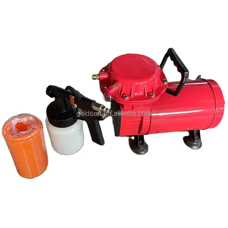 pneumatic painting tools mini electric power air compressor kit with low pressure paint spray gun bi voltage 450w 220v 110v