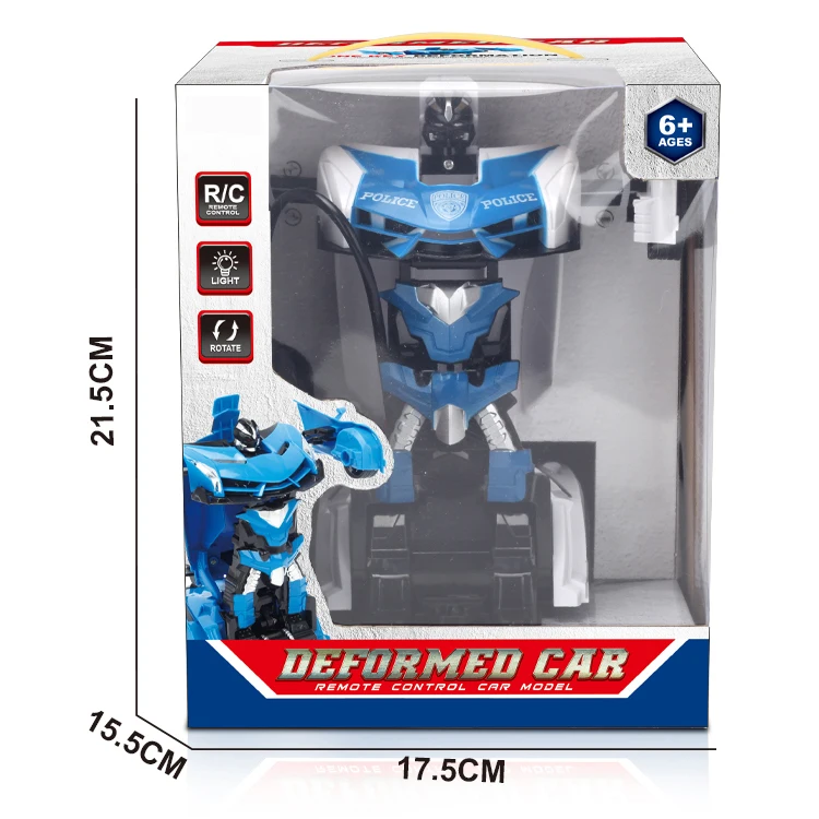 juguetes para ninos 1:18 Remote Control Car Transforming Robot One Button Transformation Toy Car Robots for kids