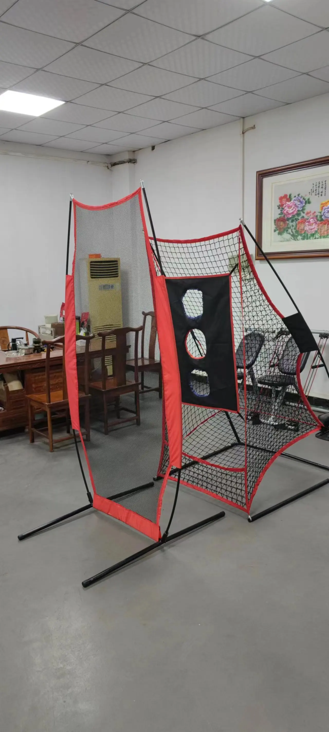 Nylon Net Baseball Pitching Backstop Net, Netting Baseball And Softball Practice Backstop Net Portable, Baseball Backstop