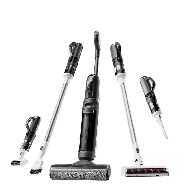 Stick Vacuum with Powerful Suction, 45Mins Runtime Vacuum Cleaners for Home, Anti-tangle and 1.5L Dust Cup, 6 in 1 Lightweight