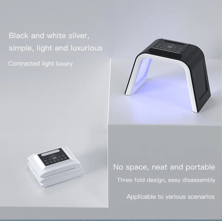 cheap price cold nano spray machine portable 7 color blue yellow PDT red led facial light therapy device