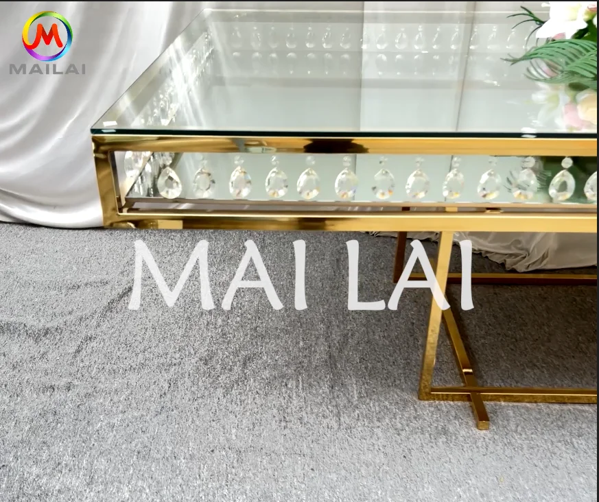 2023 MAILAI Model Dining Table in Dining Room Furniture Modern Extension High Gloss For Wedding Decoration