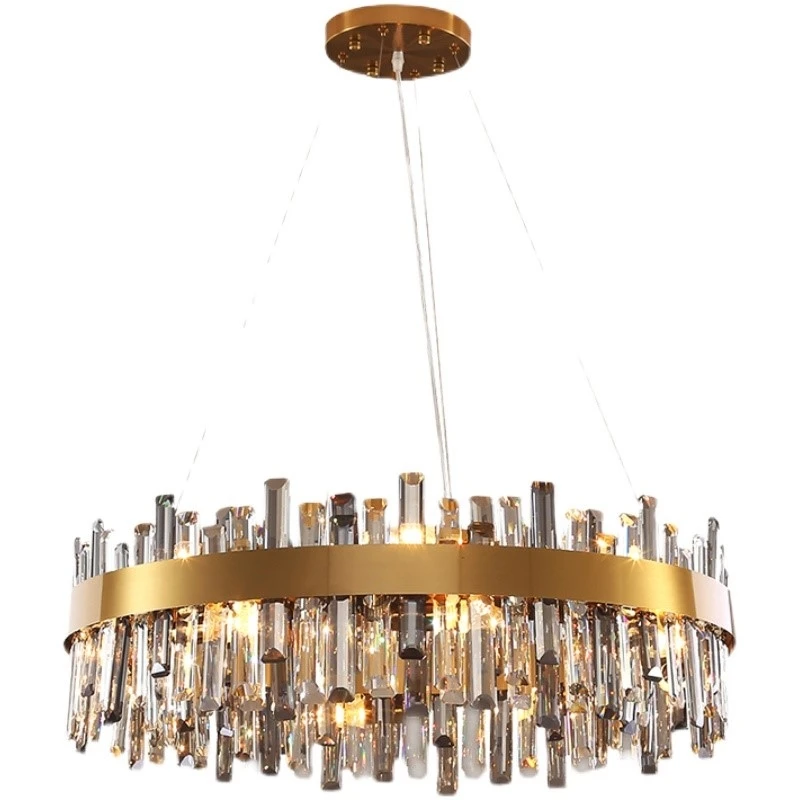 Postmodern light luxury chandelier living room lamp Nordic style simple crystal lighting creative designer bedroom lamp