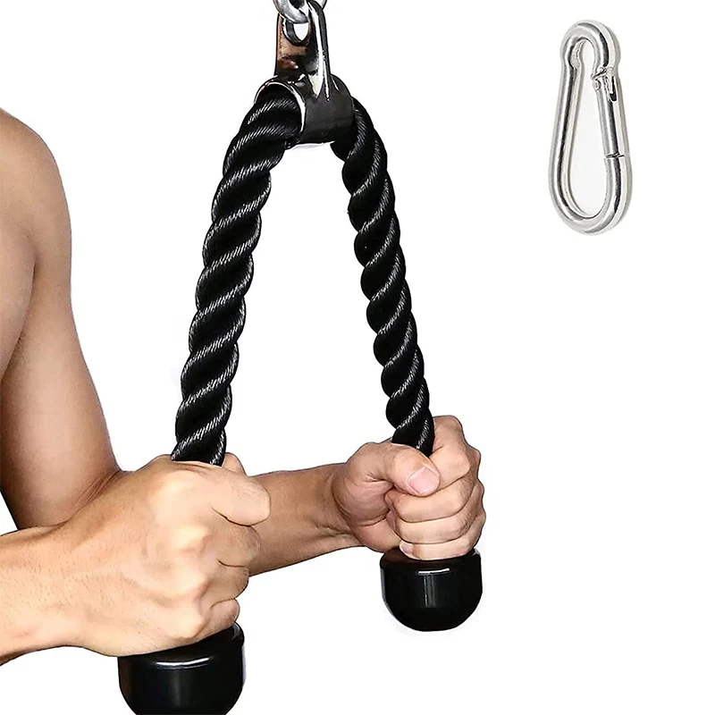 Gym Fitness D-Handle Cable Pulley Optional Tricep Rope Weight Lifting Workout Accessories Cable Machine Attachments