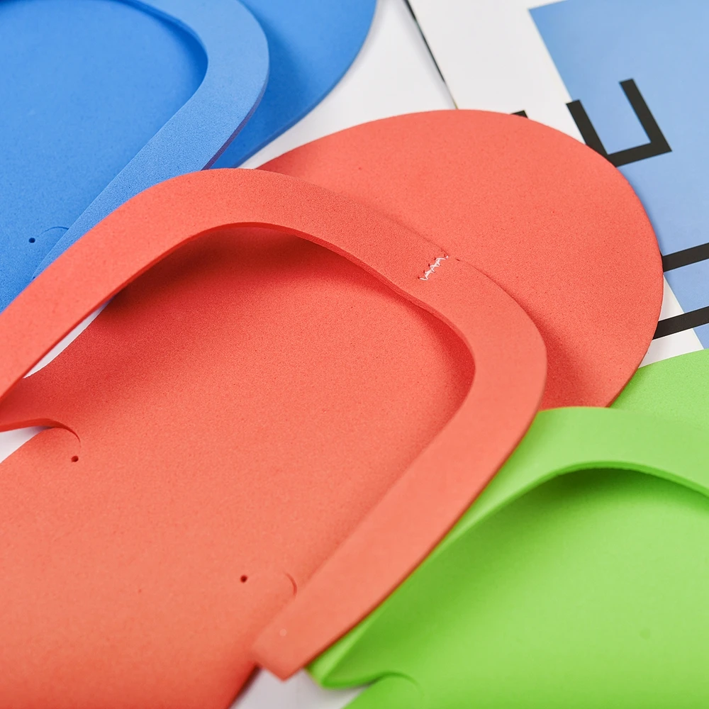 Disposable Foam Slippers EVA Foam Pedicure Slipper Portable Light Flip Flop For Hotel Nail Salon Spa Beach Sandals