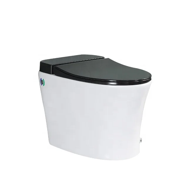 2020 new design wholesale no water tank electric battery flush one piece toilet