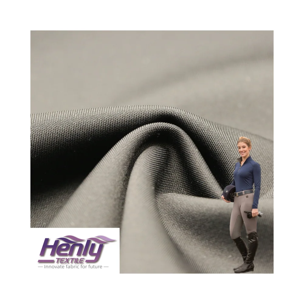 HT230760 52%NYLON 48%SPANDEX 36GSM KNITTED INTERLOCK FABRIC FOR BREECHES