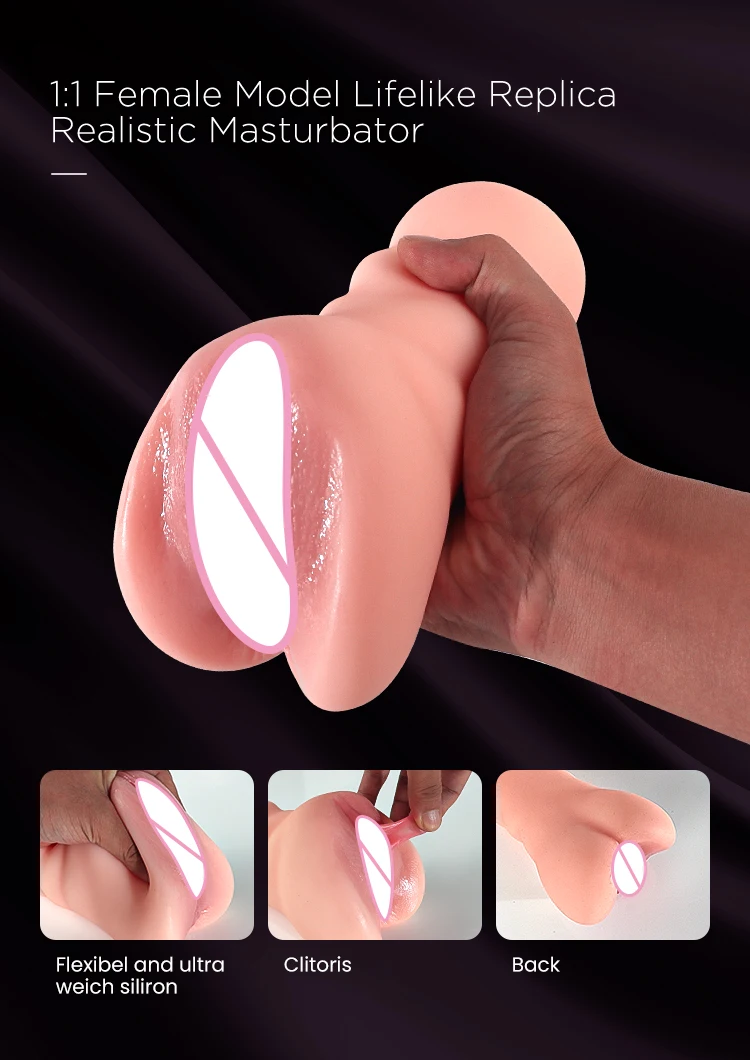 Realistic Dual Open pocket Pussy and Mouth Vagina Sex Toy Easy To Clean Man Masturbator Masturbation From Manufacturer