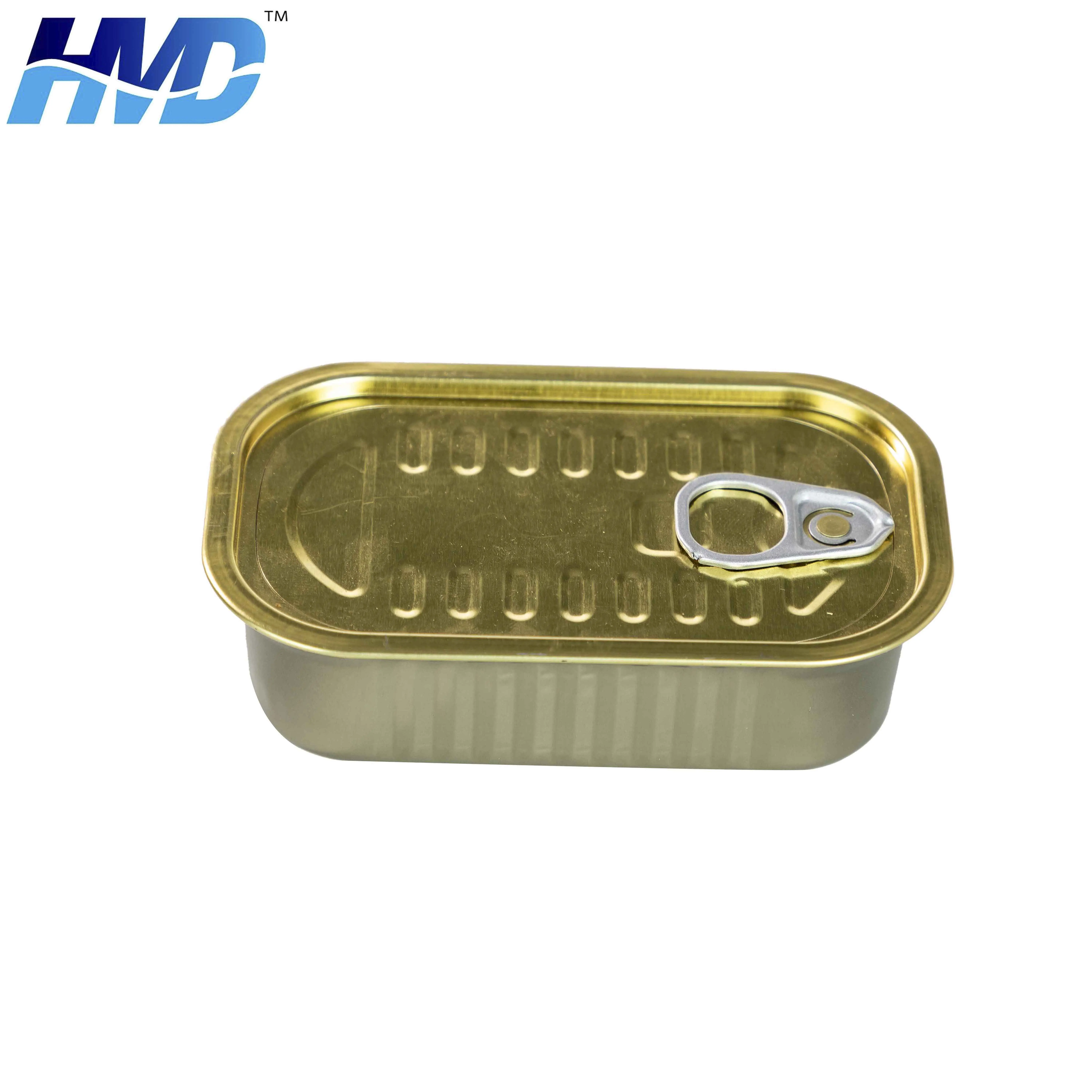 Wholesale Food Grade Oval Canned Fish Tin Cans for Food Canning