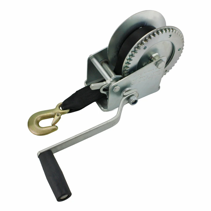 1600LBS  Zinc Plating  Hand winch with Webbing Strap