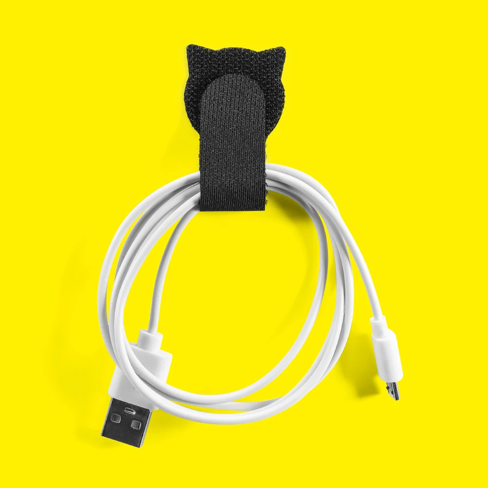 Efficiently Manufactured Adhesive Cable Clip Hook & Loop Cable Ties for Organizing Tabletop Wires with Adhesive Fastening Tape