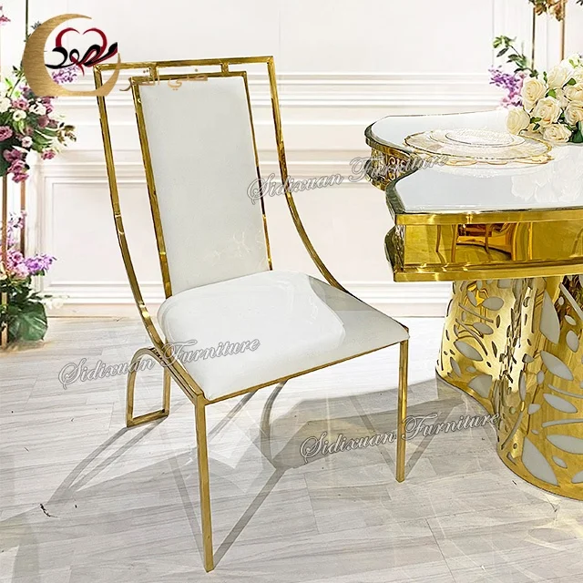 Party Event Mirror Stainless Steel Gold luxury Wedding Chairs For Events