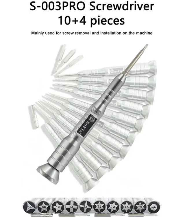 14 In 1 High Precise Screwdriver Kit S-003Pro For iPhone For Macbook Phone/Tablet/Laptop Screen Housing Disassembly Screwdrivers