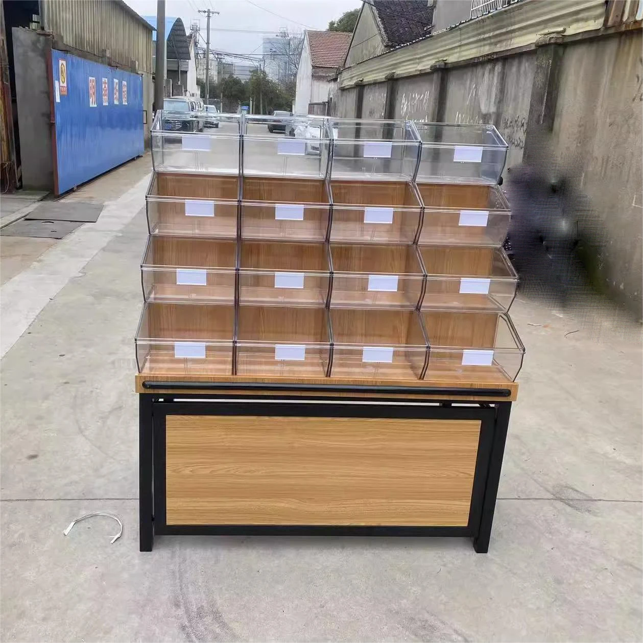 Meicheng Commercial Snack Display Candy Bulk Rack For Supermarket Nuts Displays Racks Grains Display Rack